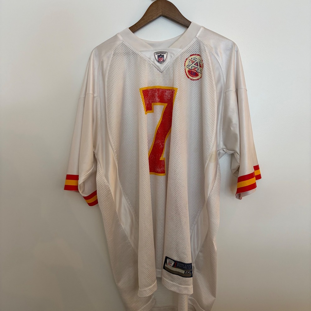 NFL Kansas City Chiefs Matt Cassel 7 Jersey White AFL 50th Anniversary Mens 2XL